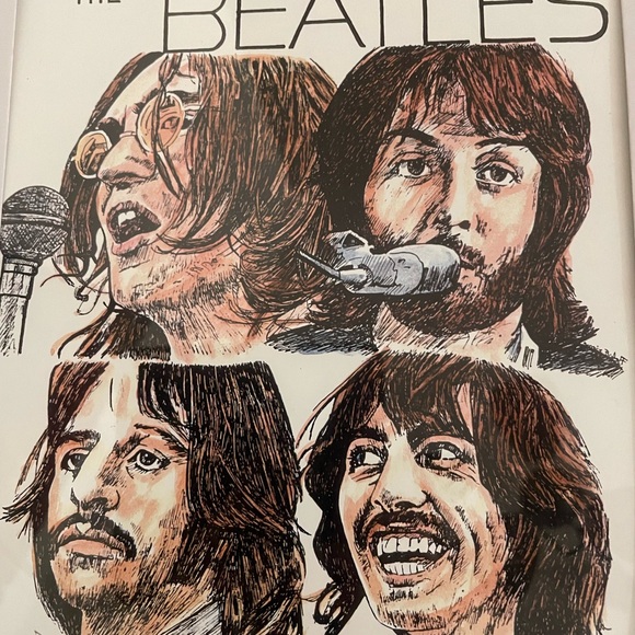 The Beatles Art print Bernice Batoff Artist Signed Framed - Picture 2 of 5